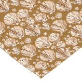 Schokoladenbraun und Beige Muscheln Kurzer Tischläufer (Ecke)