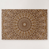 Schokoladenbraun und Mandala-Muster Puzzle (Horizontal)