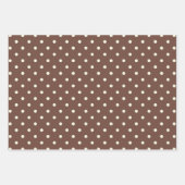 Schokoladenbraun und weiße Polka-Punkte Geschenkpapier Set (Vorderseite)