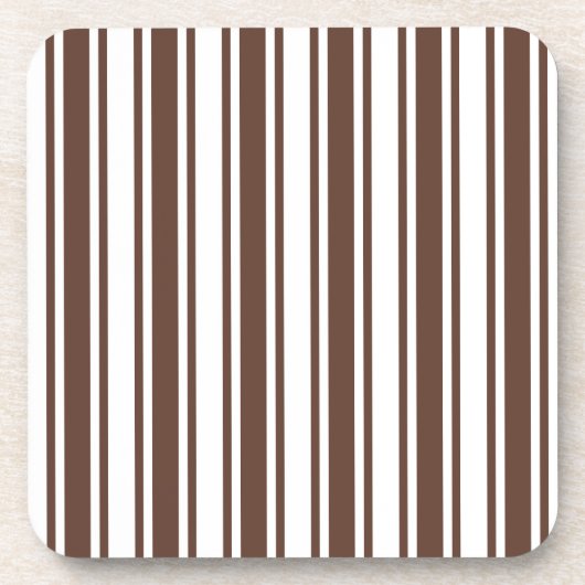 Schokoladenbraun und weiße Süßwaren Getränkeuntersetzer (Vorderseite)