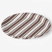 Schokoladenbraun und weiße Süßwaren Pappteller (Schrägansicht)