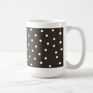 Schokoladenbraun und weiße Tupfen Kaffeetasse