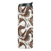 Schokoladenbraun-Wirbel Thermosbecher (Nach links gedreht)