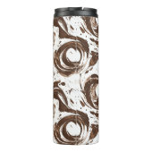 Schokoladenbraun-Wirbel Thermosbecher (Rückseite)