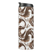 Schokoladenbraun-Wirbel Thermosbecher (Nach rechts gedreht)