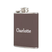 Schokoladenbraune personalisierte Flasche Flachmann (Links)