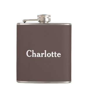 Schokoladenbraune personalisierte Flasche Flachmann