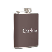 Schokoladenbraune personalisierte Flasche Flachmann (Rechts)