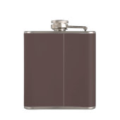Schokoladenbraune personalisierte Flasche Flachmann (Rückseite)