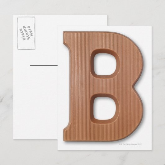 Schokoladenbrief b postkarte (Vorne/Hinten)