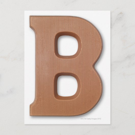 Schokoladenbrief b postkarte (Vorderseite)