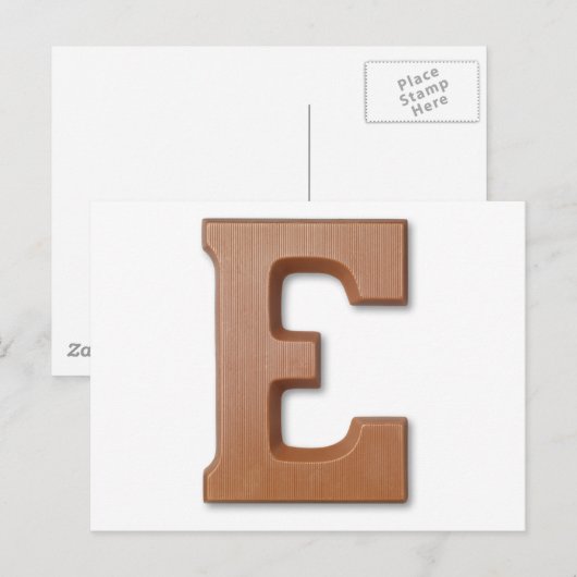 Schokoladenbrief E Postkarte (Vorne/Hinten)