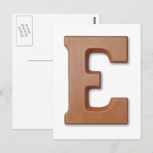 Schokoladenbrief E Postkarte (Vorne/Hinten)