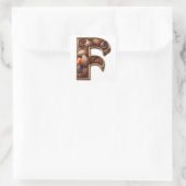 Schokoladenbrief F-Aufkleber Quadratischer Aufkleber (Tasche)