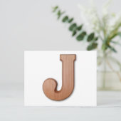 Schokoladenbrief J Postkarte (Stehend Vorderseite)