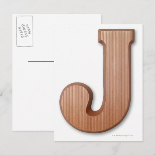 Schokoladenbrief j postkarte (Vorne/Hinten)