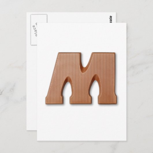 Schokoladenbrief M Postkarte (Vorne/Hinten)