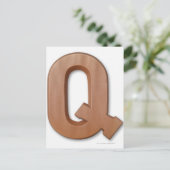 Schokoladenbrief q postkarte (Stehend Vorderseite)