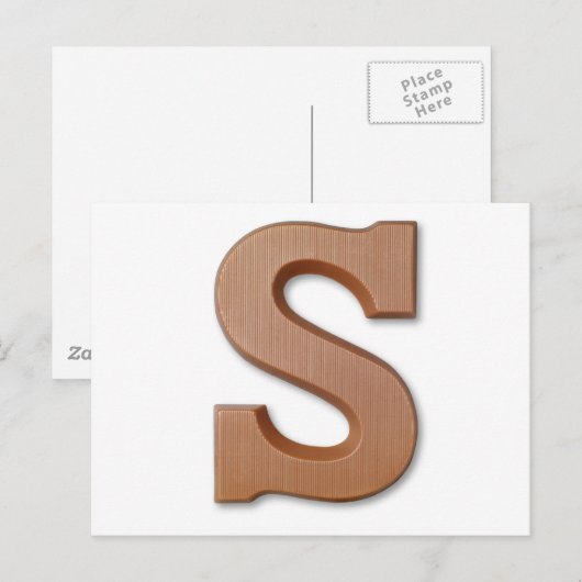 Schokoladenbrief S Postkarte (Vorne/Hinten)