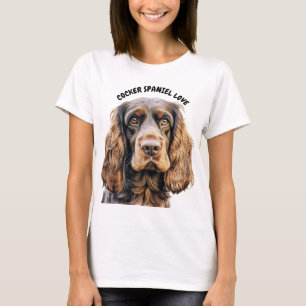 SCHOKOLADENBROWN COCKER SPANIEL HUNGE-GESICHT T-Shirt