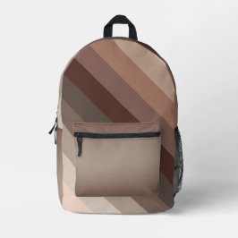 SCHOKOLADENBROWN-OMBRE UND -STREIFEN BEDRUCKTER RUCKSACK