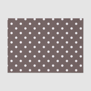 Schokoladenbrown Polka-Dot-Papierpapier Seidenpapier