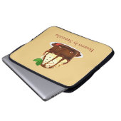 Schokoladenbrownie mit Vanilleeis Laptopschutzhülle (Vorne Knopf)
