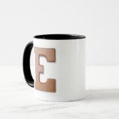 Schokoladenbuchstabe e tasse (Vorderseite Links)
