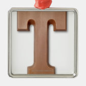 Schokoladenbuchstabe t ornament aus metall (Vorne)