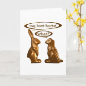 Schokoladenbunnies Karte (Gelbe Blume)