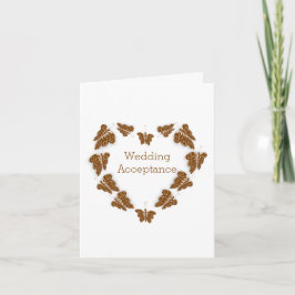 Schokoladenbutterfliegen Design Hochzeitsszenierun Dankeskarte