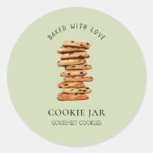 Schokoladenchip Cookie-Stack Bäckerei Runder Aufkleber (Vorderseite)