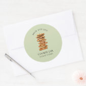 Schokoladenchip Cookie-Stack Bäckerei Runder Aufkleber (Umschlag)