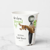 Schokoladencreme-Brautparty Pappbecher (Rückseite)