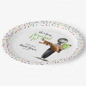 Schokoladencreme-Brautparty Pappteller (Schrägansicht)