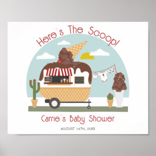 Schokoladencreme-Camper Neutrale Babydusche Poster