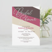 Schokoladencreme Himbeere Horizontale Streifen Einladung (Stehend Vorderseite)