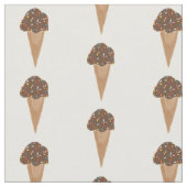 Schokoladencreme-Muster Stoff (Nahaufnahme)