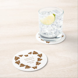 Schokoladencreme Runder Pappuntersetzer