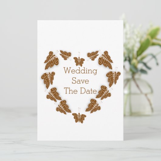 Schokoladencreme Save The Date (Stehend Vorderseite)