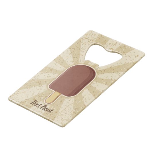 Schokoladencremestick Geldbeutel Flaschenöffner (Vorderseite Schrägansicht)