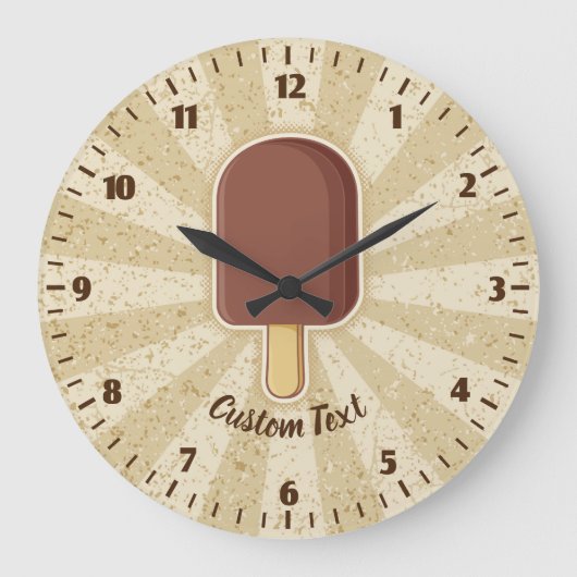 Schokoladencremestick Große Wanduhr (Vorderseite)