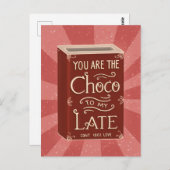 Schokoladendarstellung Vintage Postkarte (Vorne/Hinten)