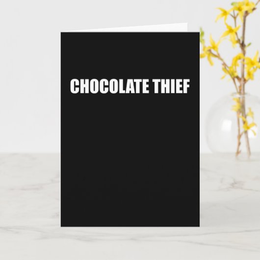 Schokoladendieb Funny Halloween-Geschenk Karte (Gelbe Blume)