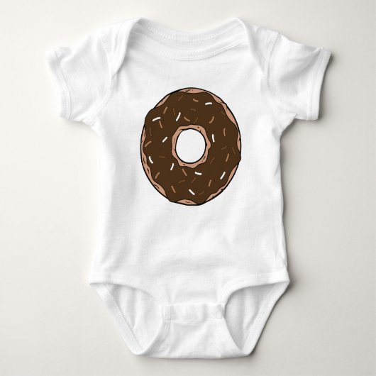 SchokoladenDonut, Doughnut, Icing, Glaze, Sprinkle Baby Strampler (Vorderseite)