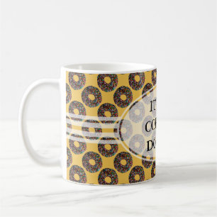 SchokoladenDonut mit bunten Sprinklen Kaffeetasse