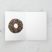 SchokoladenDonut mit bunten Sprinklen Karte (Innenseite)