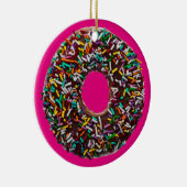 SchokoladenDonut mit bunten Sprinklen Keramikornament (Rechts)