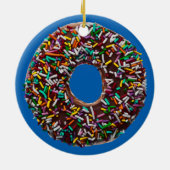 SchokoladenDonut mit bunten Sprinklen Keramikornament (Hinten)