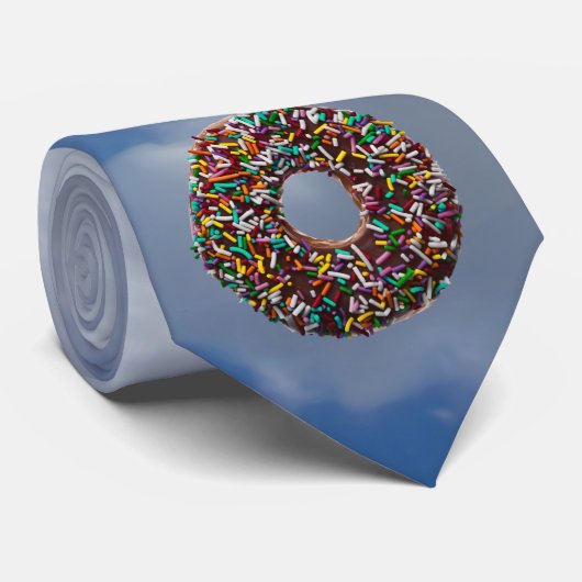 SchokoladenDonut mit bunten Sprinklen Krawatte (Gerollt)